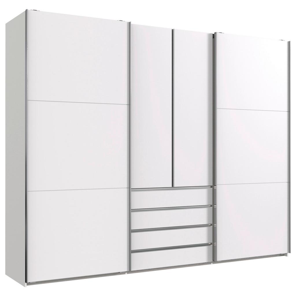 Schwebetürenschrank mit Laden B: 300 cm Magic, Weiß