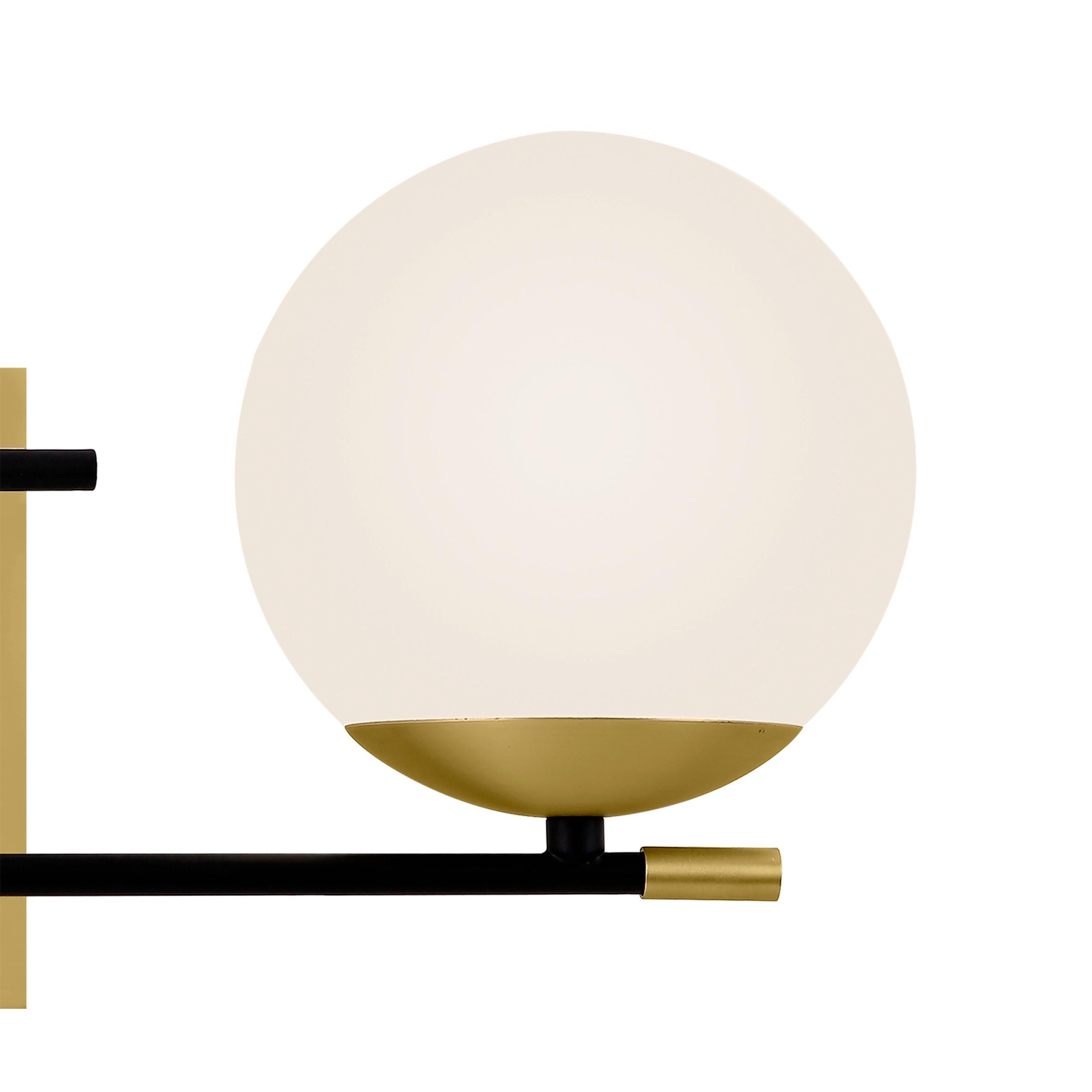 Wandleuchte Nostalgia - Goldfarben/Schwarz, Trend, Glas/Metall (17,5/42/44cm) - MAYTONI