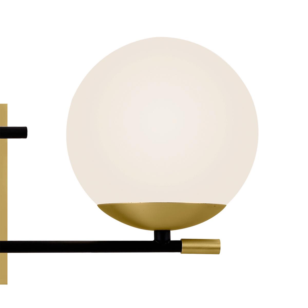 Wandleuchte Nostalgia - Goldfarben/Schwarz, Trend, Glas/Metall (17,5/42/44cm) - MAYTONI