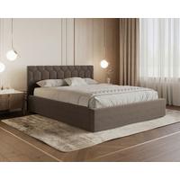 Polsterbett Veronice mit Bettkasten 140x200 - Schwarz/Braun, MODERN, Holz (140/200cm) - Livetastic
