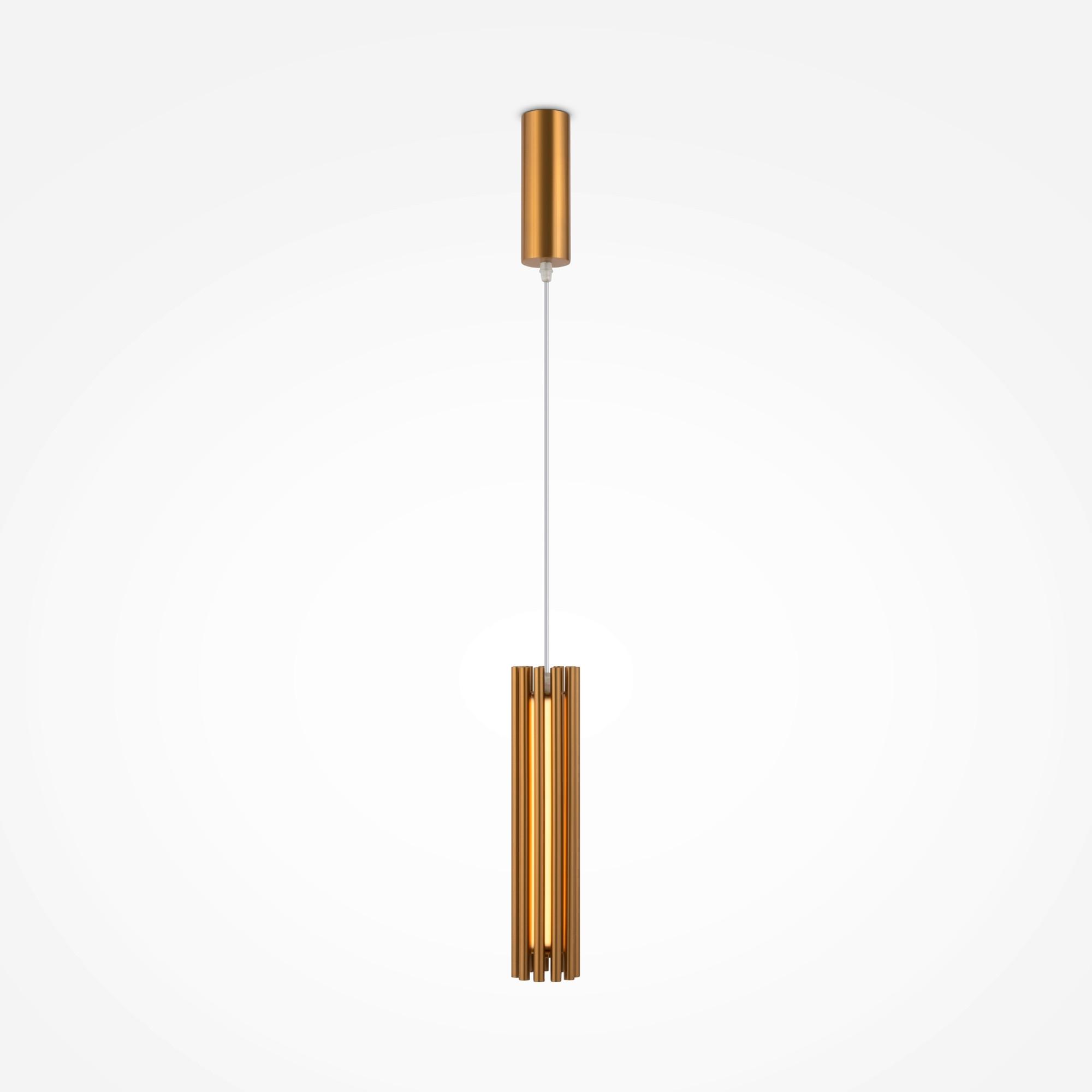 Pendelleuchte Sonata - Messingfarben/Goldfarben, Trend, Kunststoff/Metall (8,1/36cm) - MAYTONI