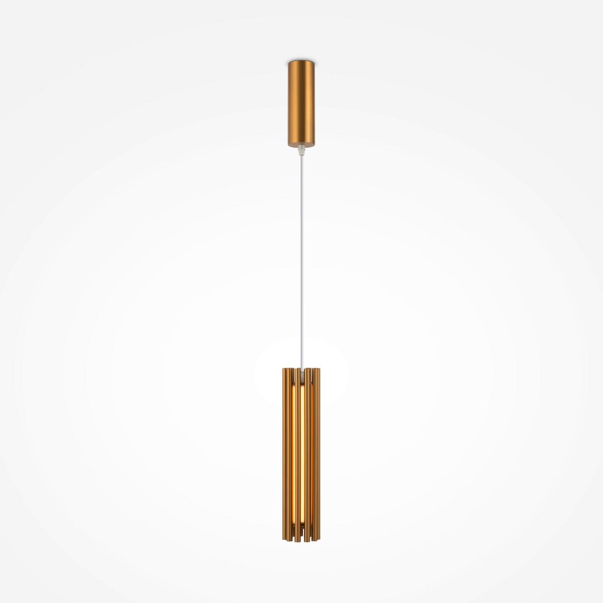 Pendelleuchte Sonata - Messingfarben/Goldfarben, Trend, Kunststoff/Metall (8,1/36cm) - MAYTONI