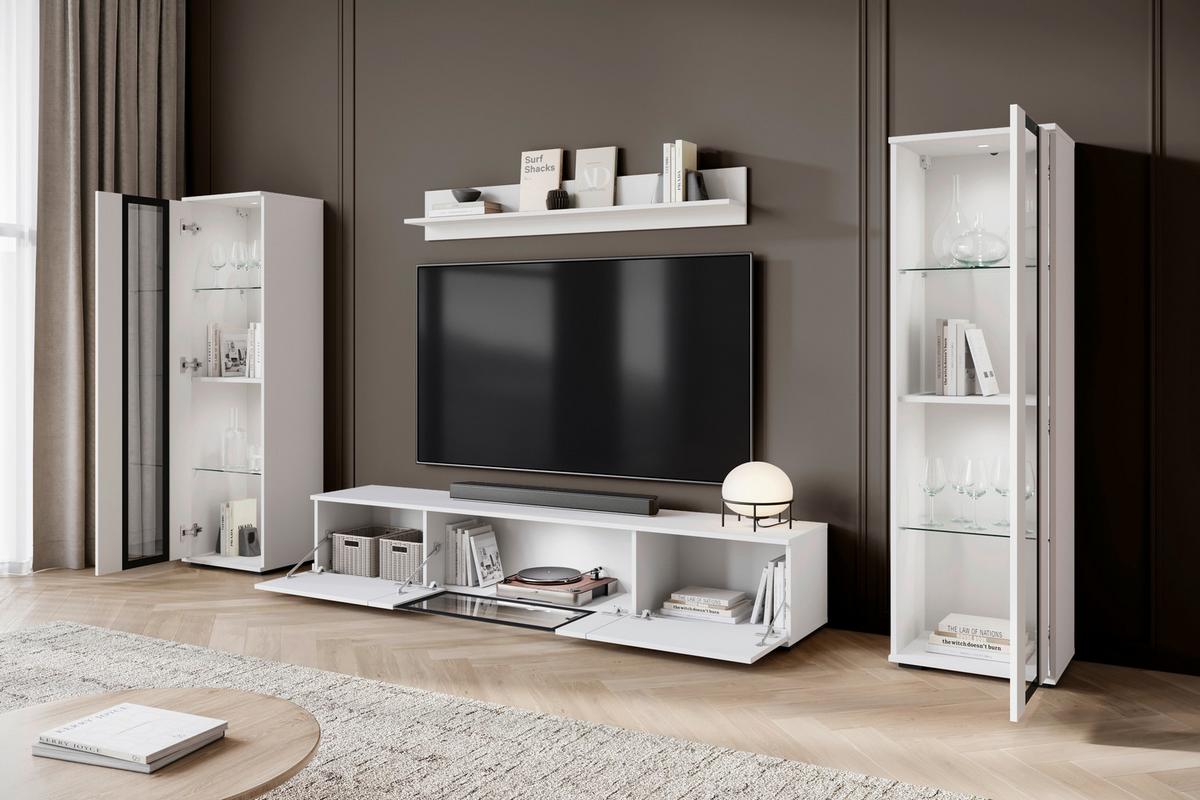 OBÝVACIA STENA CARO - čierna/biela, Trend, kompozitné drevo/plast (262/141,9/33cm) - Livetastic