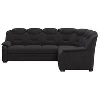 Rohová sedačka MARCUS, pravá, čierna ženilka - čierna, Basics, textil/plast (263/211cm) - MID.YOU