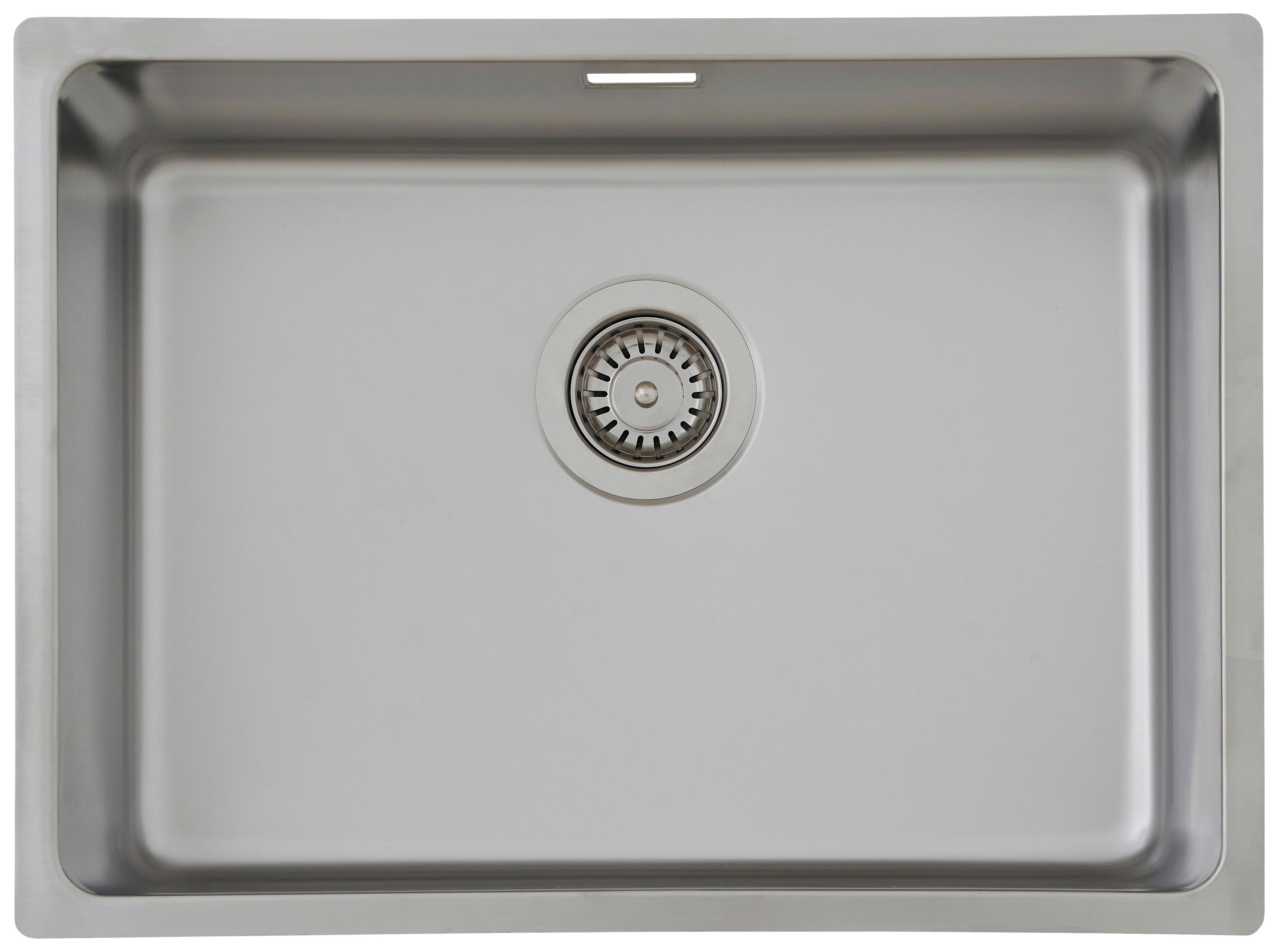 Spüle Respekta Inox Edelstahl Bxt: 59x43,5 cm - Edelstahlfarben, Trend, Metall (59/22,5/44cm) - Respekta