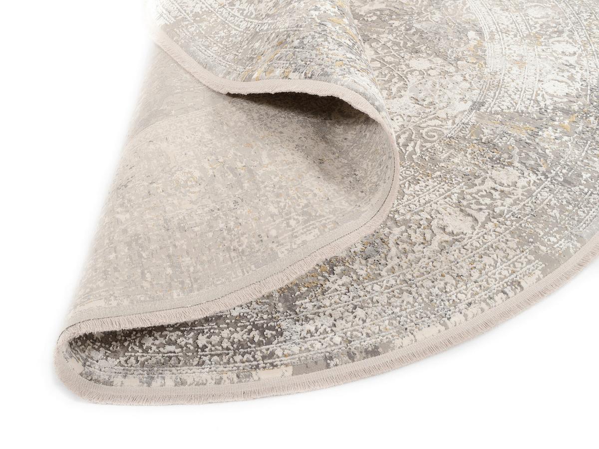 Webteppich Avignon Multicolor Rund Ø 160 cm - Dunkelgrau/Hellgrau, Design, Textil (160cm) - Dieter Knoll