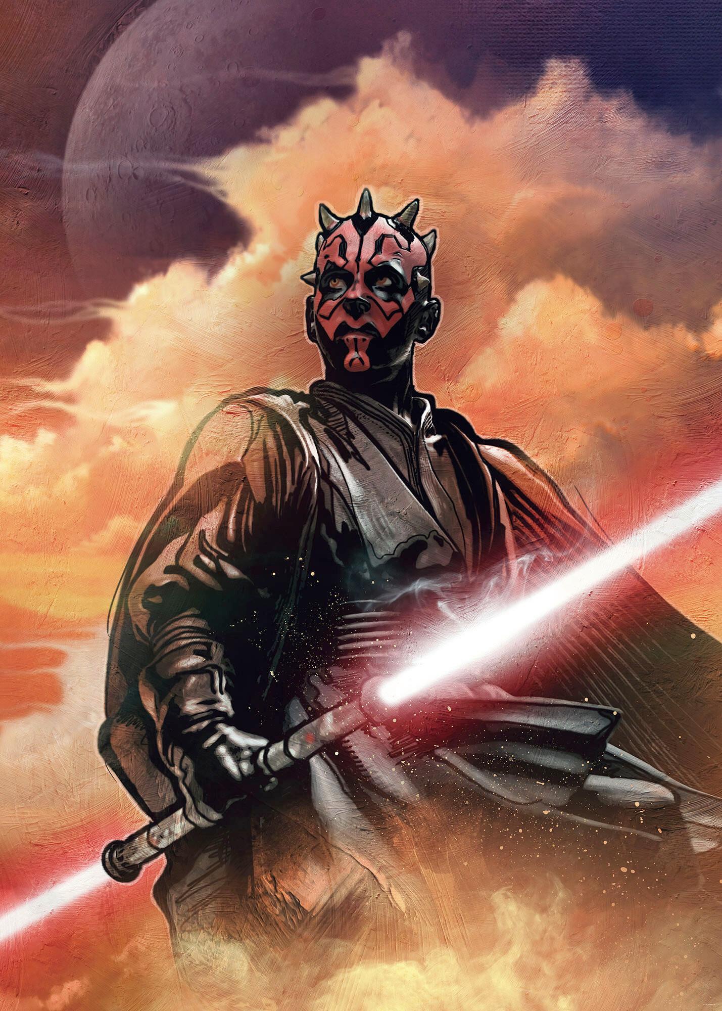 Fototapete Star Wars Darth Maul - Multicolor, Trend, Textil (200/280cm)