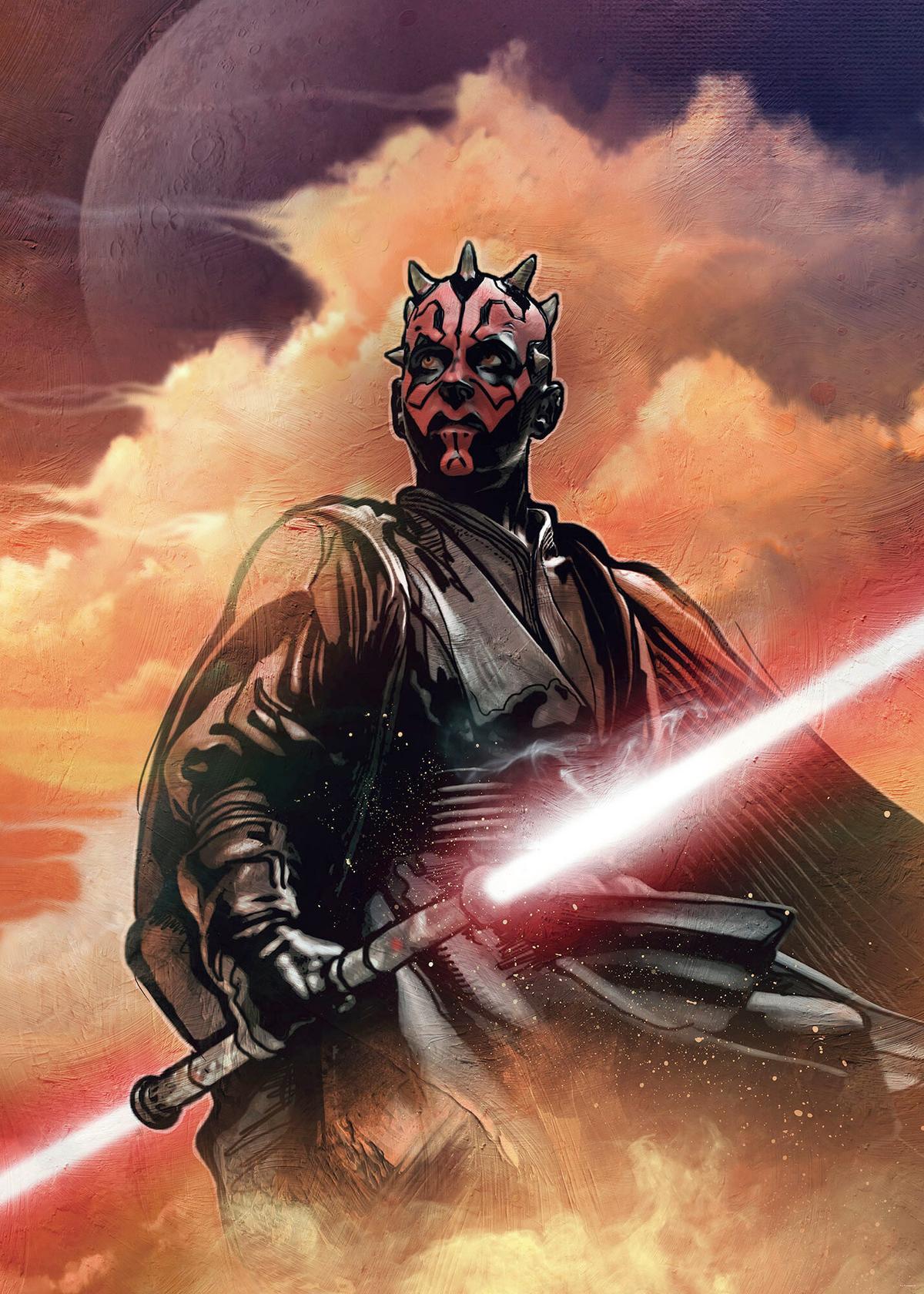 Fototapete Star Wars Darth Maul - Multicolor, Trend, Textil (200/280cm)