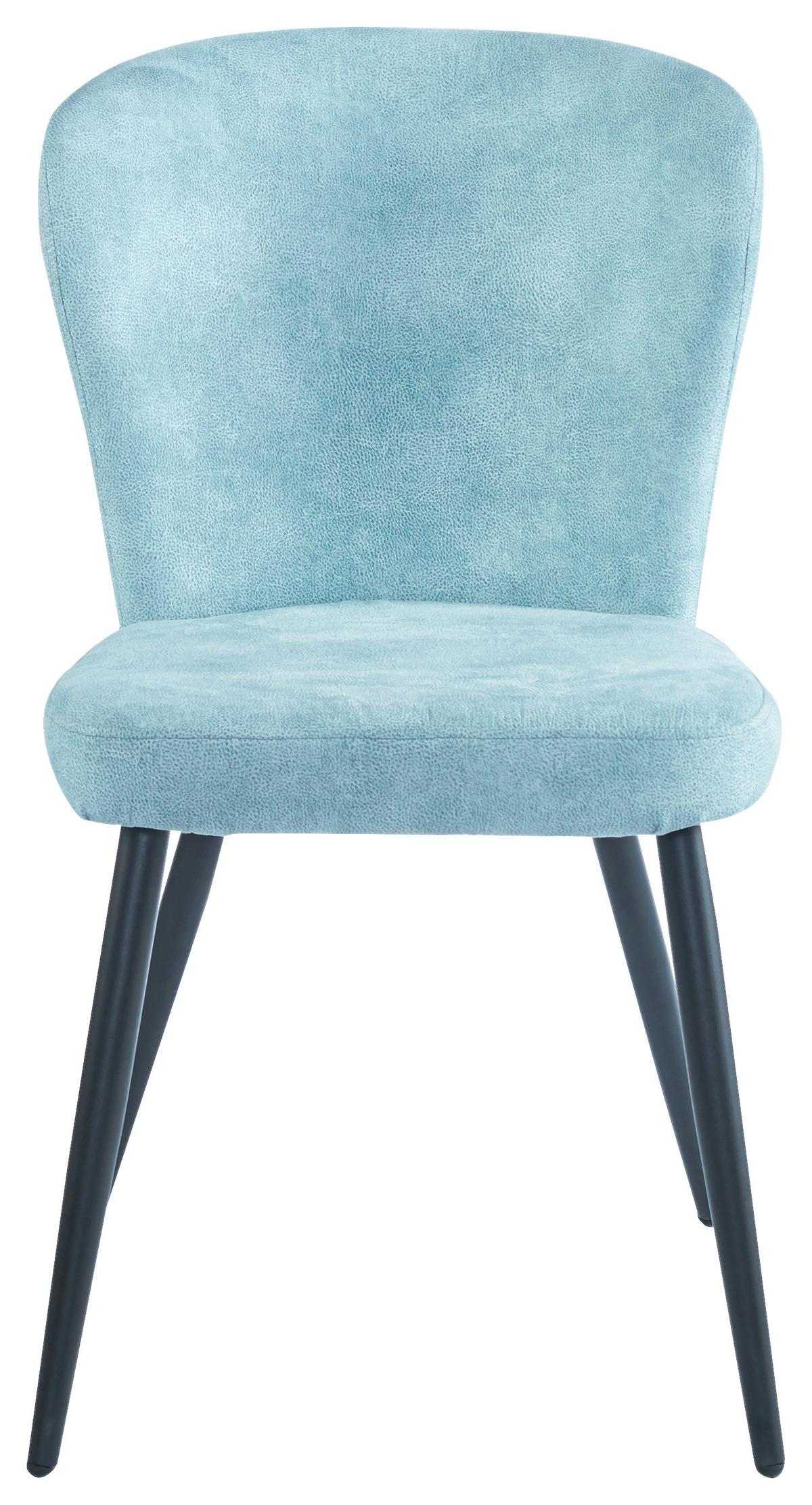 Židle Lynn modrá - modrá/černá, Moderní, kov/textil (51/86/65cm) - Mömax