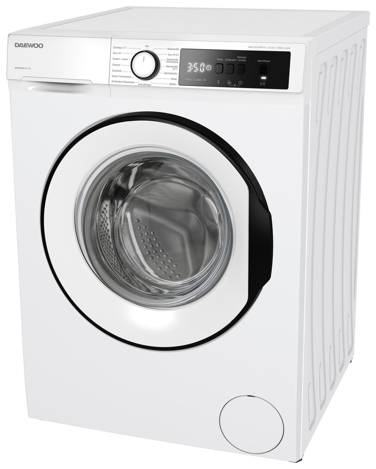 Waschmaschine 10843356 - Wm-Fb2694w1a-De - Weiß, Basics, Glas/Kunststoff (59,7/84,5/63,2cm) - Daewoo