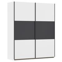 Schwebetürenschrank Neo Grau Weiß B: 175 Cm - Weiß/Grau, MODERN, Holzwerkstoff (175/210/59cm) - Rauch Möbel