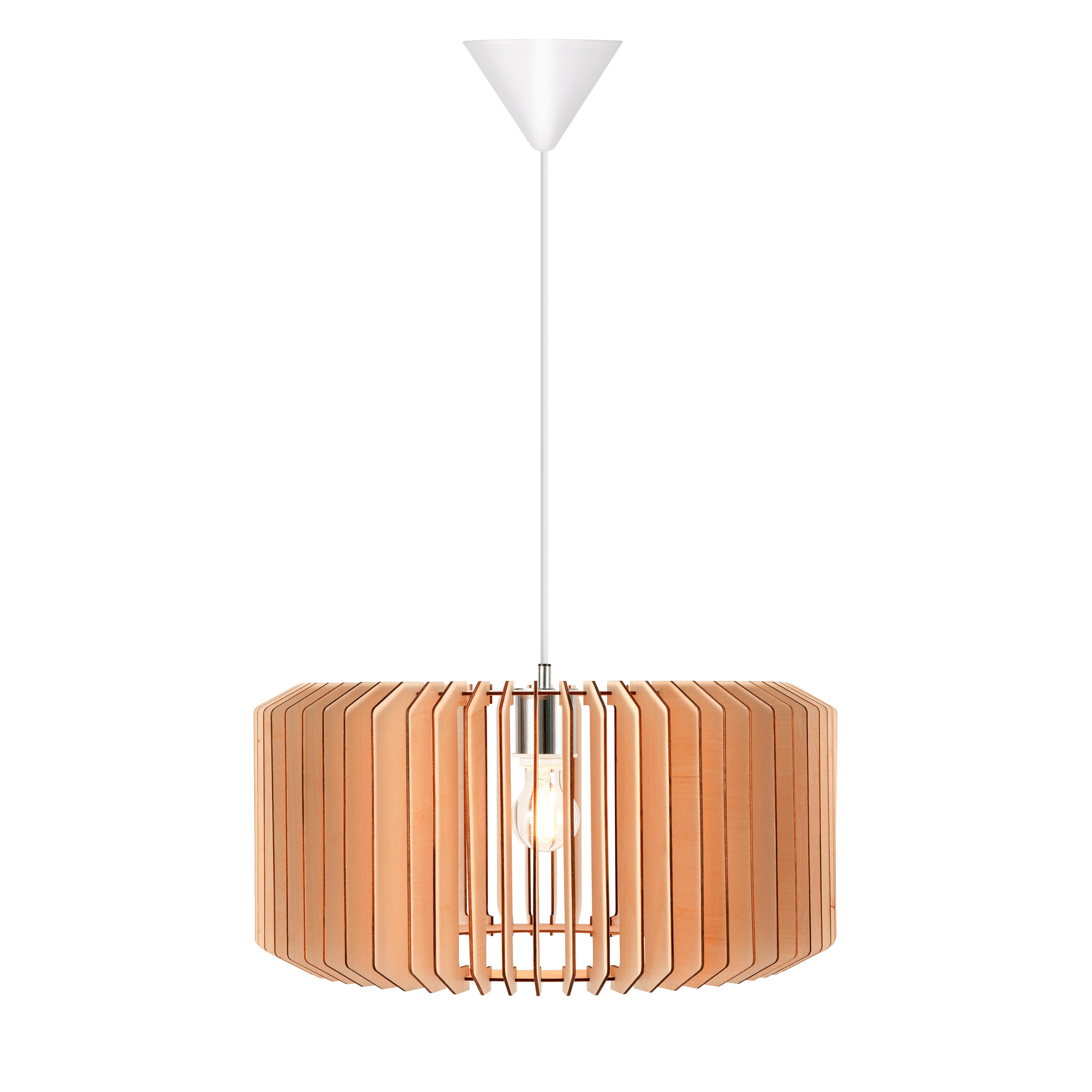 Hängeleuchte Asti Naturfarben B: 50 cm - Naturfarben, Basics, Holz (50/25cm) - Nordlux