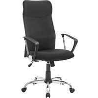 Bürostuhl mit Armlehnen Schwarz, bis 120 kg - Chromfarben/Schwarz, Basics, Kunststoff/Textil (63/110-120/63cm) - Boxxx