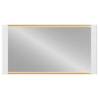 Spiegel Lazio Weiß B: 155 Cm - Weiß Hochglanz/Goldfarben, Trend, Glas/Holzwerkstoff (155/80/3,8cm)