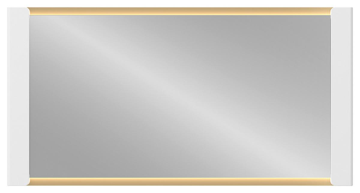 Spiegel Lazio Weiß B: 155 Cm - Weiß Hochglanz/Goldfarben, Trend, Glas/Holzwerkstoff (155/80/3,8cm)