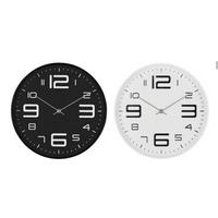 Falióra Aresi - fekete/fehér, Design, műanyag/Üveg (30/4cm) - Luca Bessoni