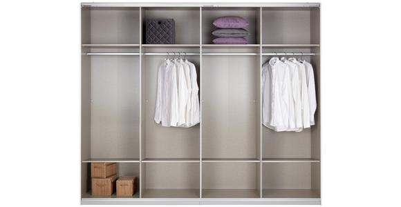 Schwebetürenschrank Mit Glas 361cm Bensheim, Grau Metallic - Eichefarben/Graphitfarben, MODERN, Holzwerkstoff (361/230/62cm) - James Wood