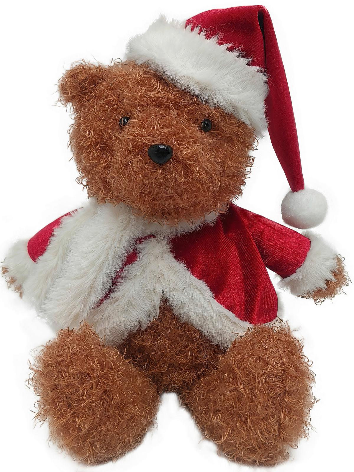 Dekobär Nils - Rot/Braun, KONVENTIONELL, Kunststoff/Textil (20/17/35cm) - Luca Bessoni