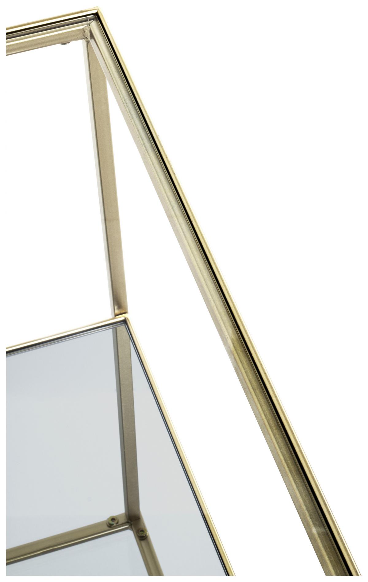 KONFERENČNÍ STOLEK PORTO 4 - čiré/barvy zlata, Moderní, kov/sklo (60/60/45cm)