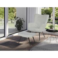 Sesselset 2-Teilig Elefenbein - Elfenbein/Schwarz, Basics, Textil - MID.YOU