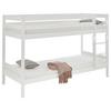 Etagenbett Lupo 2 Weiß Buche Massiv mit Absturzsicherung - Weiß, KONVENTIONELL, Holz (90/200cm)