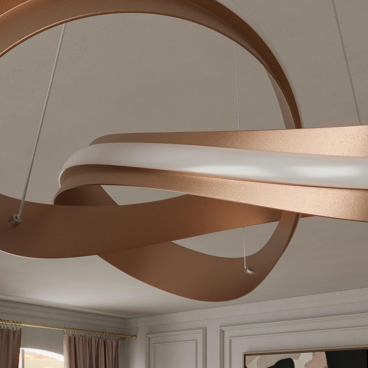 LED-HÄNGELEUCHTE JOSEFINA - Cappuccino, Kunststoff/Metall (52l) - Luca Bessoni