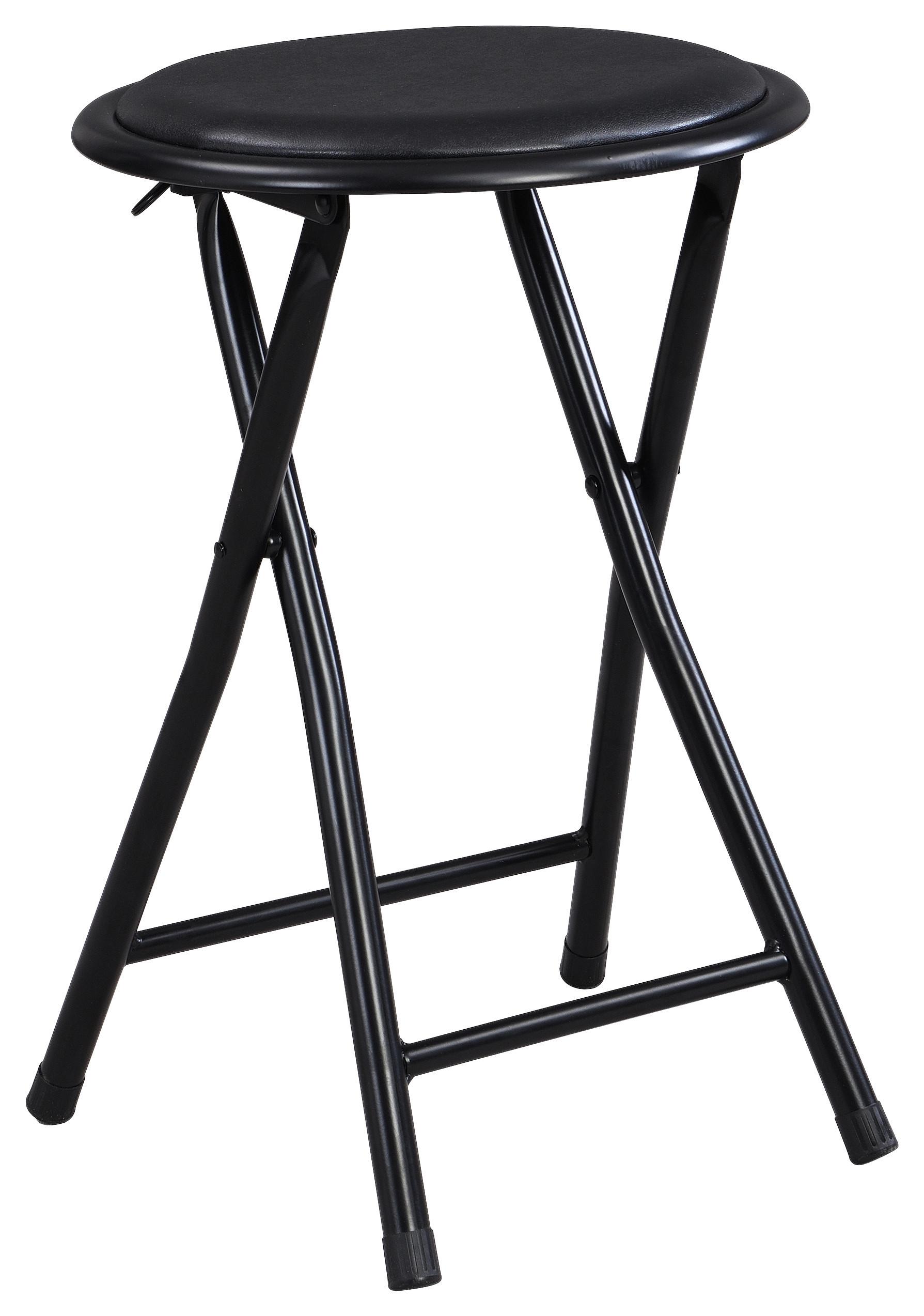 SKLADACÍ STOLČEK RAKI II -SB- - čierna, Konventionell, kov/textil (30/45cm) - Mömax