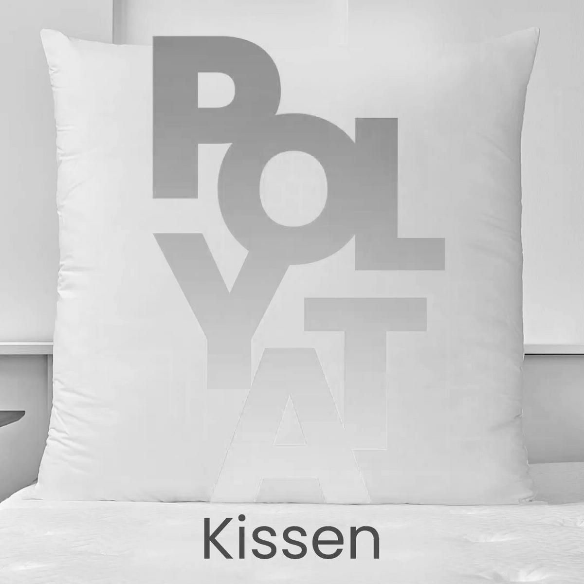 Kopfpolster Polyat - Weiß, Basics, Textil (80/80/12,4cm) - Yatas