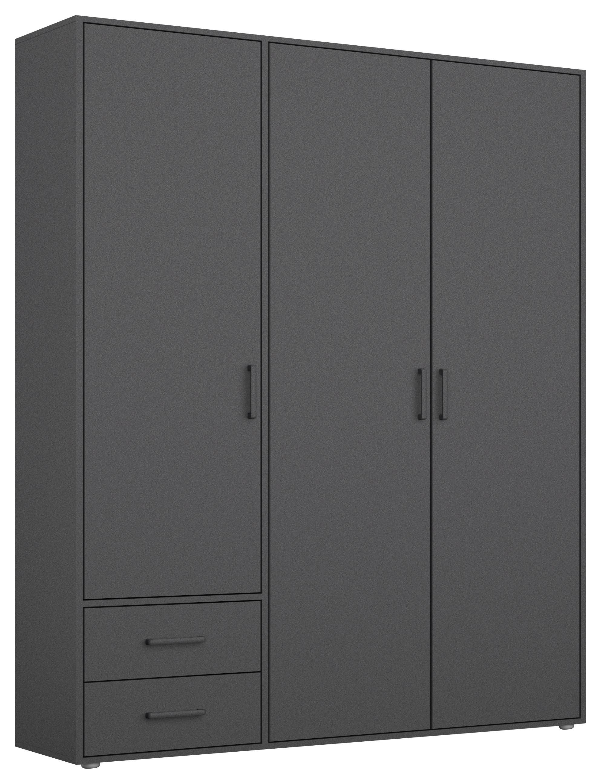 Drehtürenschrank Voyager Grau B: 140 cm - Grau, MODERN, Holzwerkstoff (140/194/53cm) - Rauch Möbel
