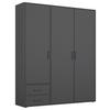 Drehtürenschrank Voyager Grau B: 140 cm - Grau, MODERN, Holzwerkstoff (140/194/53cm) - Rauch Möbel