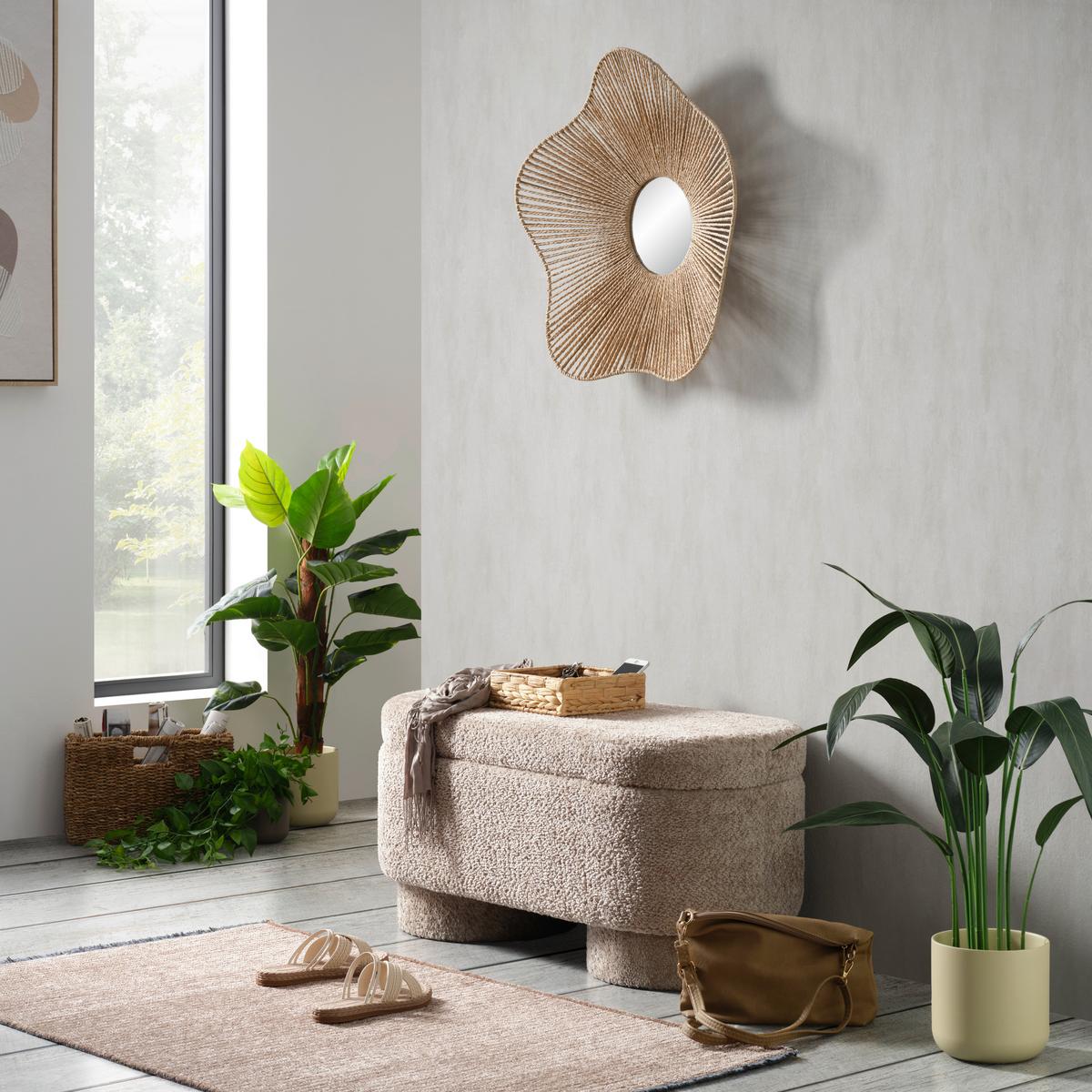 Lavica s úložným priestorom - taupe, Modern, kompozitné drevo/textil (100/43/42cm) - Premium Living