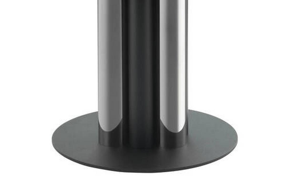 Beistelltisch Mit Glasplatte Rund Ontario, Grau/silber - Silberfarben, MODERN, Glas/Metall (46/46/52cm) - Kayoom