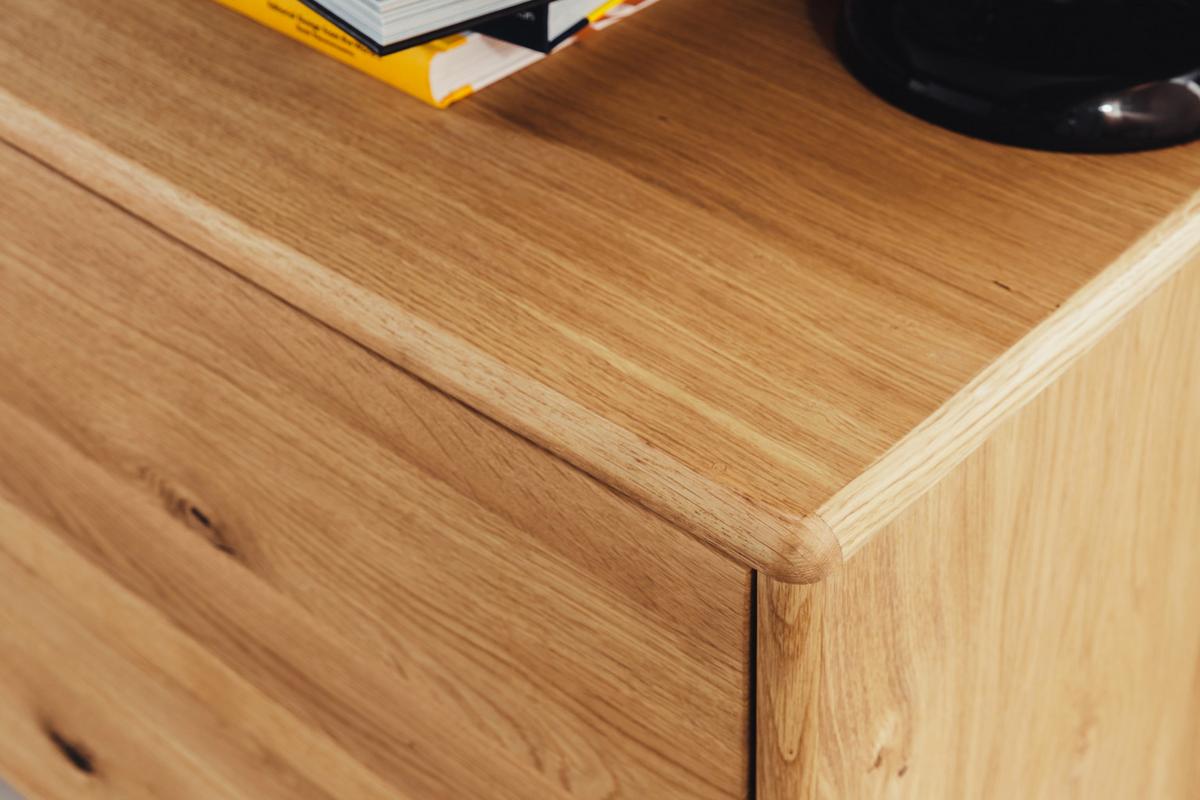 Sideboard Arezzo Wildeiche B: 179 cm - Wildeiche/Anthrazit, Design, Glas/Holz (179/85/44cm) - MID.YOU