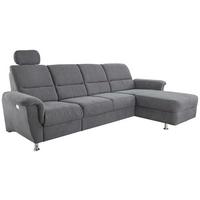 Ecksofa Parole Anthrazit S:292/165 cm - Chromfarben/Anthrazit, KONVENTIONELL, Textil (292/165cm) - Livetastic