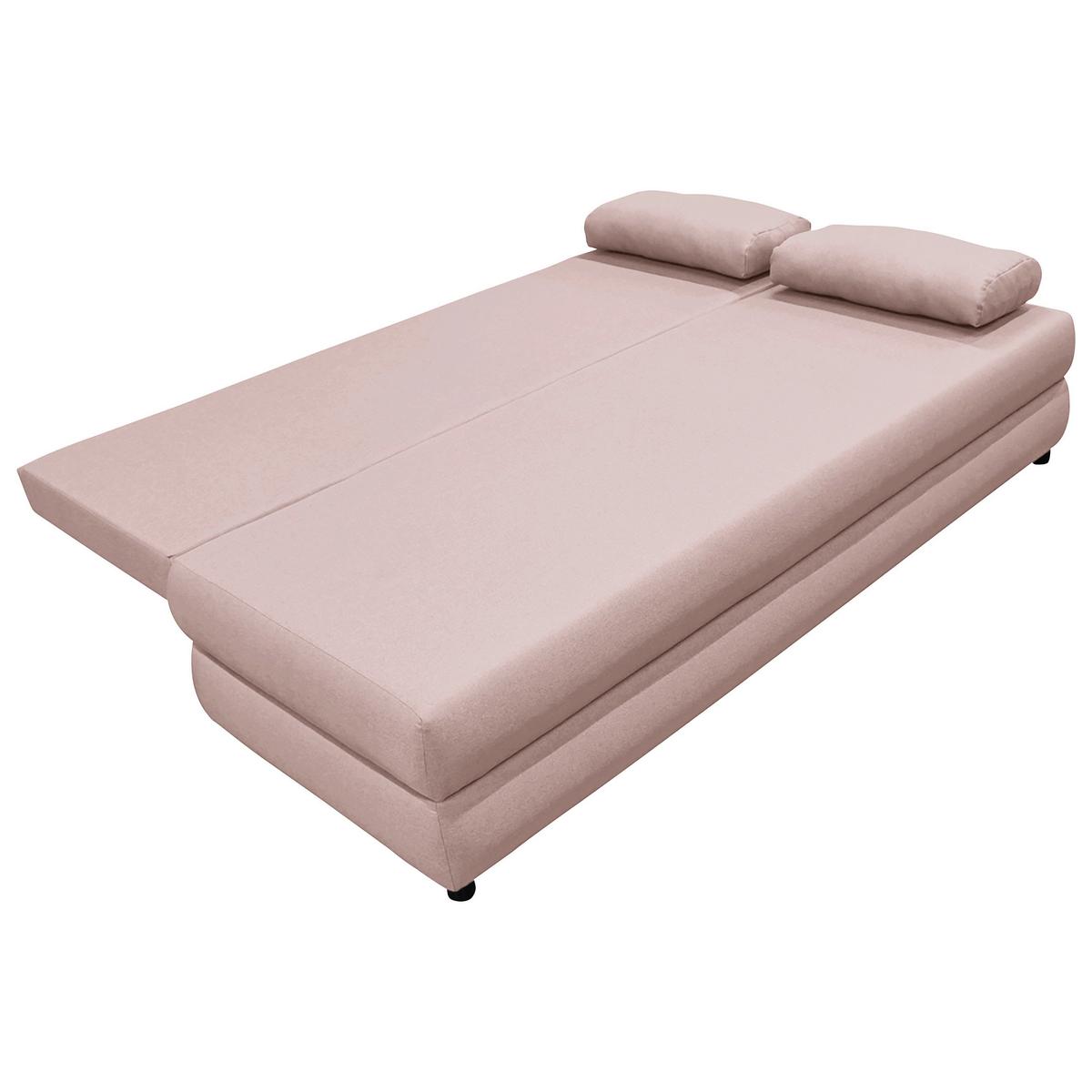 Schlafsofa Mela Rosa B: 200 cm - Schwarz/Rosa, Design, Textil (200/88/87cm) - P & B