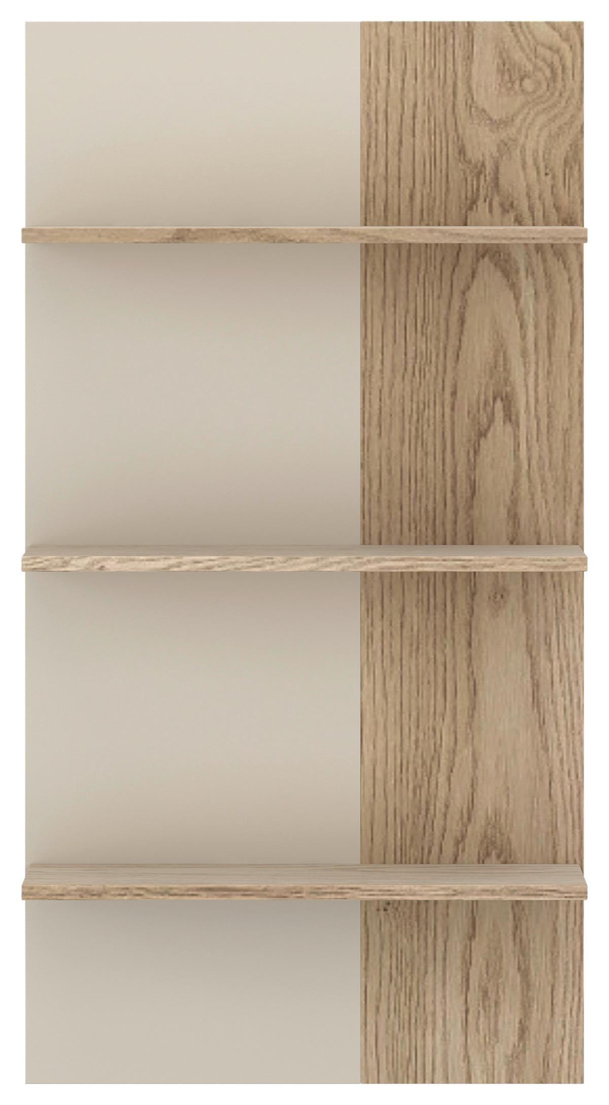 Wandregal, Meolo, B: 60 Cm Kaschmir/eichefarben - Kaschmir/Eichefarben, MODERN, Holzwerkstoff (60/114/21,6cm)