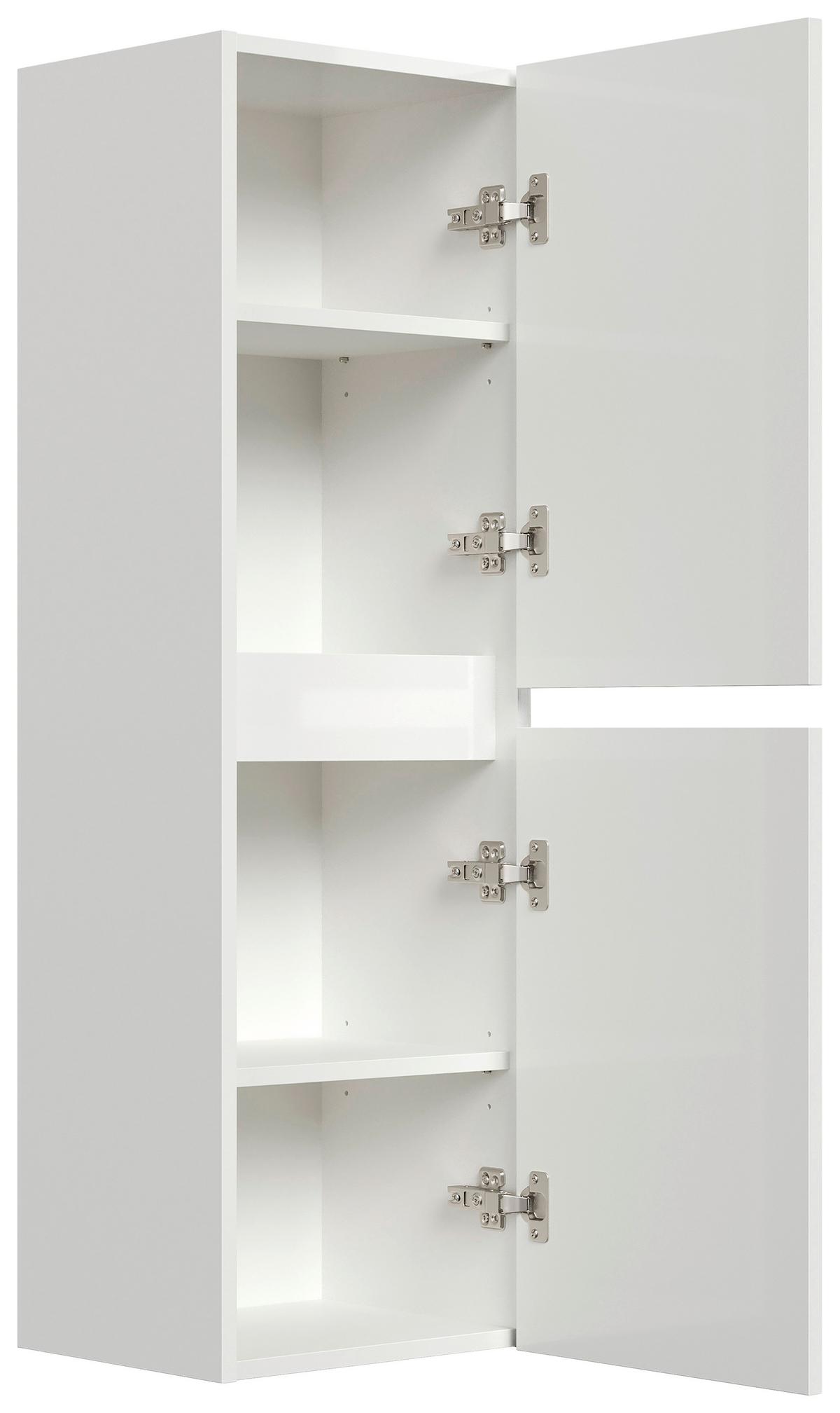 Midischrank Limes Weiß Hg B: 35,2 cm - Weiß Hochglanz, MODERN, Holzwerkstoff (35,2/112,2/30,1cm) - MID.YOU