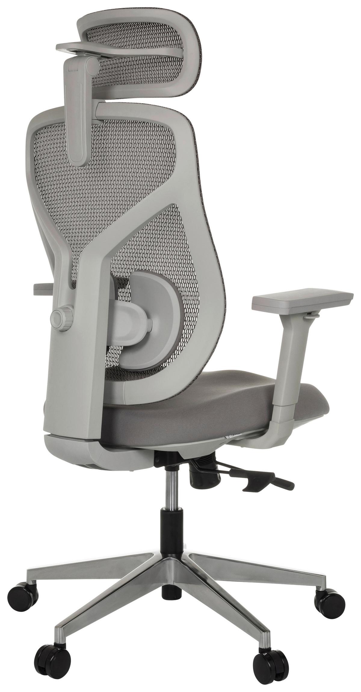 Drehstuhl Cassilis W Grau B: 71 Cm - Silberfarben/Grau, MODERN, Kunststoff/Textil (71/123 - 146/65cm) - MID.YOU