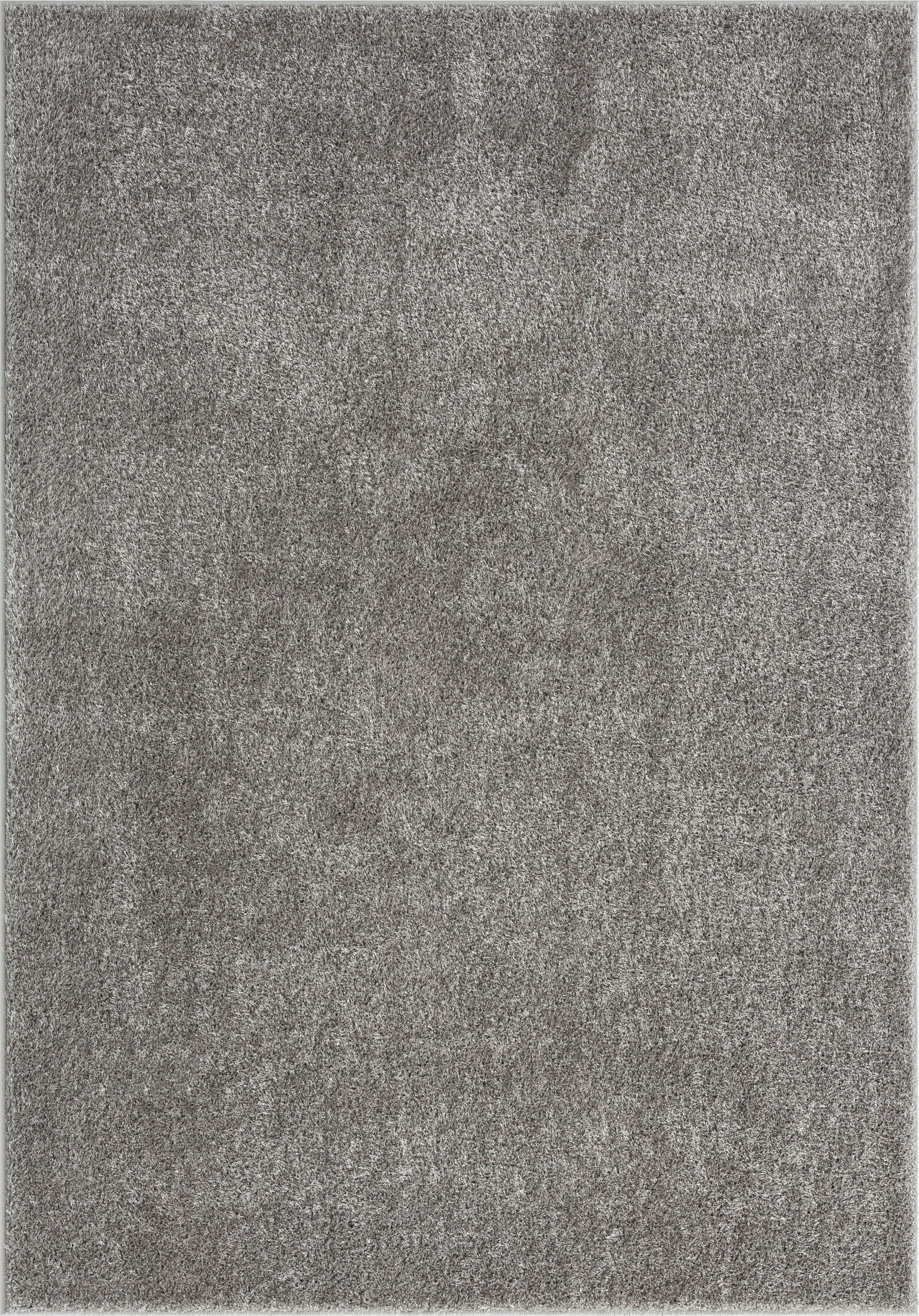 Hochflor Teppich Grau Leonore 80x150 cm