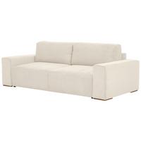 Schlafsofa Vouge Creme Bettkasten, B: 255 Cm - Buchefarben/Creme, KONVENTIONELL, Textil (255/86/123cm) - Livetastic