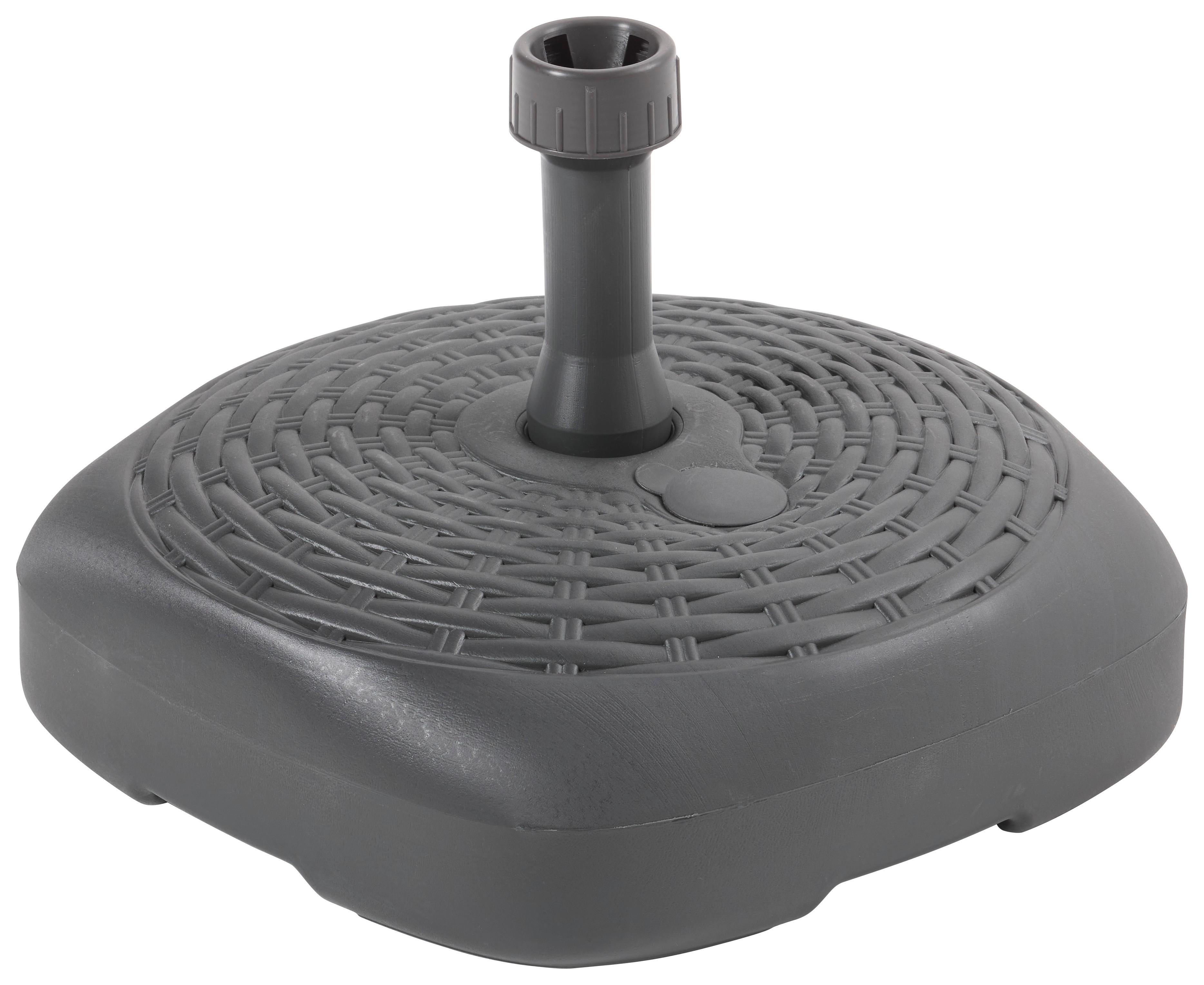 Sonnenschirmständer Gisbert Rattan Optik - Anthrazit, Basics, Kunststoff (39/28,7cm)