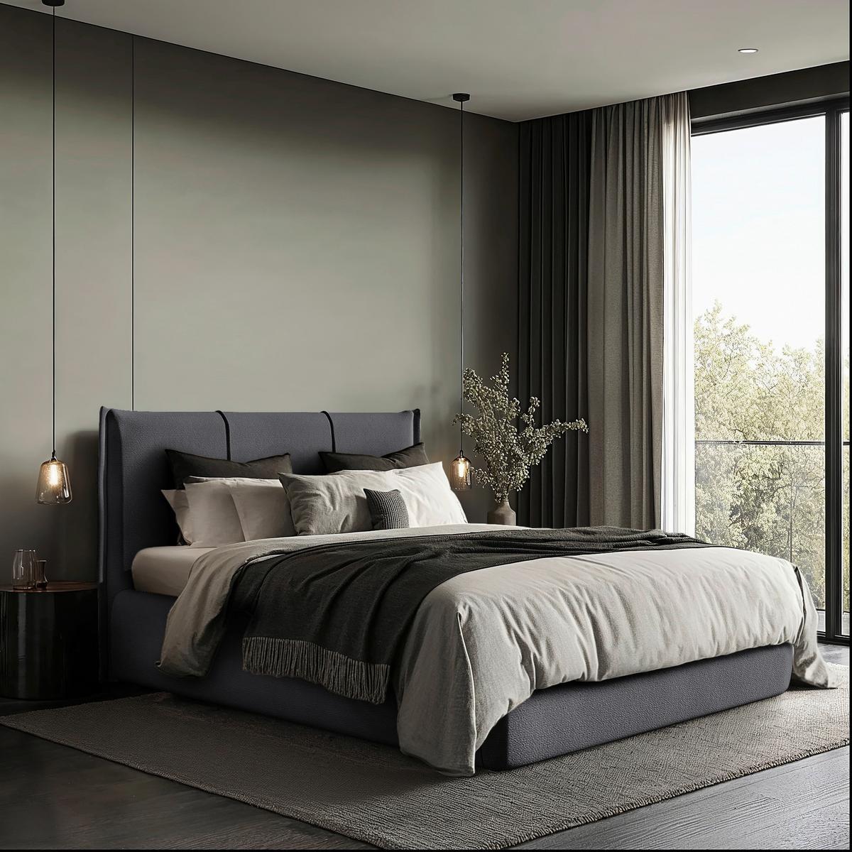 Polsterbett Beli Graphitfarben Lf: 180x200 Cm - Graphitfarben/Schwarz, MODERN, Holz/Holzwerkstoff (180/200cm) - MID.YOU
