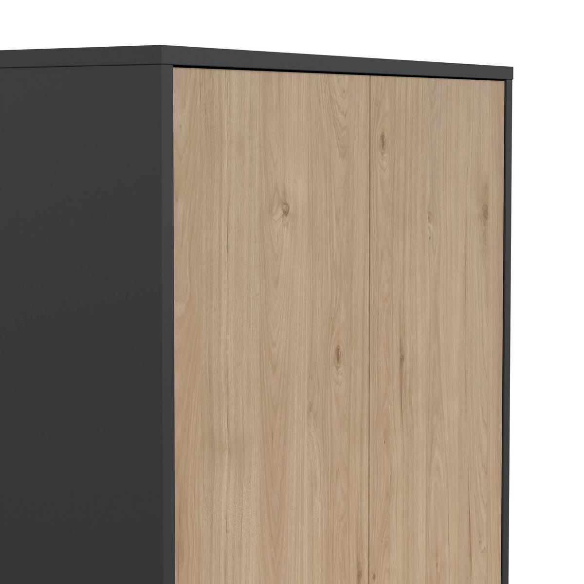 Aktenschrank Sign Grau/Eichefarben, B: 79,6 cm - Eichefarben/Grau, MODERN, Holzwerkstoff (79,6/207,7/34,3cm) - MID.YOU