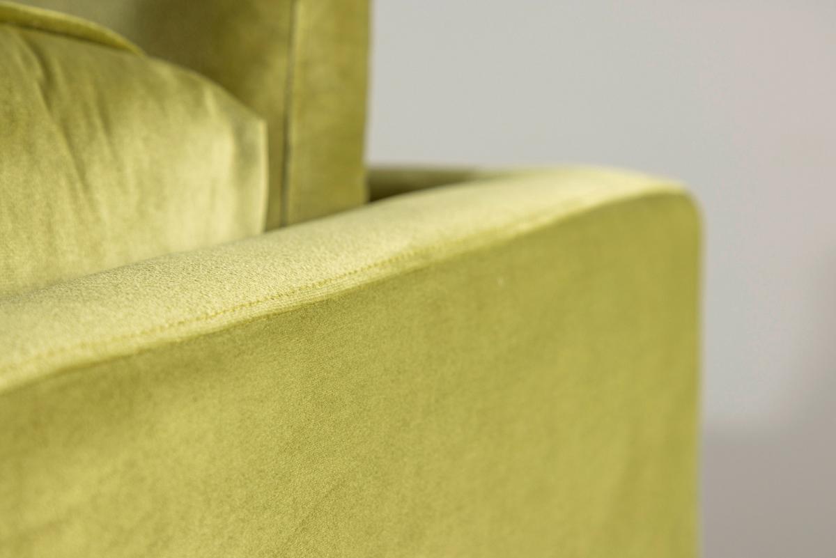 2-sitzer-sofa Boom - Goldfarben/Grün, Design, Textil/Metall (203/84/90cm) - Livetastic