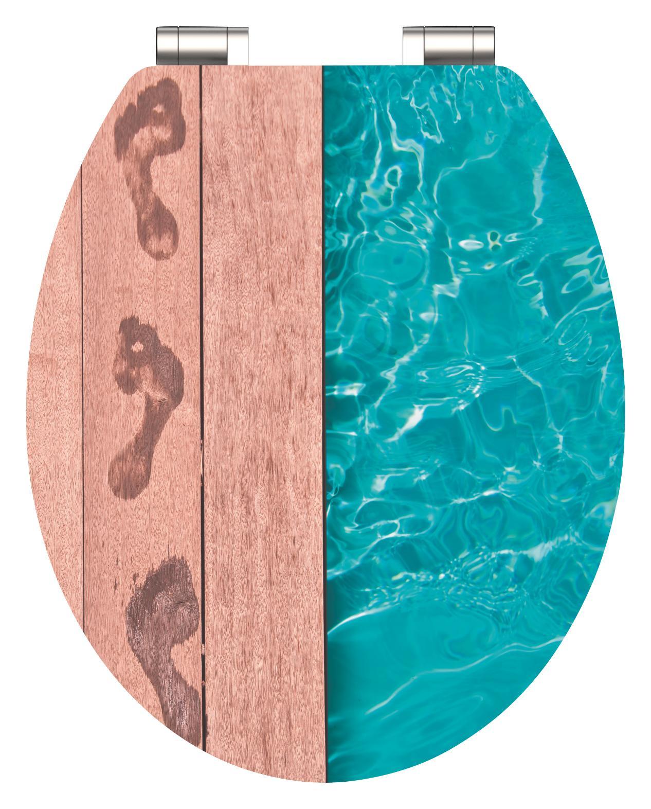 WC-Sitz High Gloss Poolside - Multicolor, Basics, Holzwerkstoff (37,5/2,6/43,5cm)
