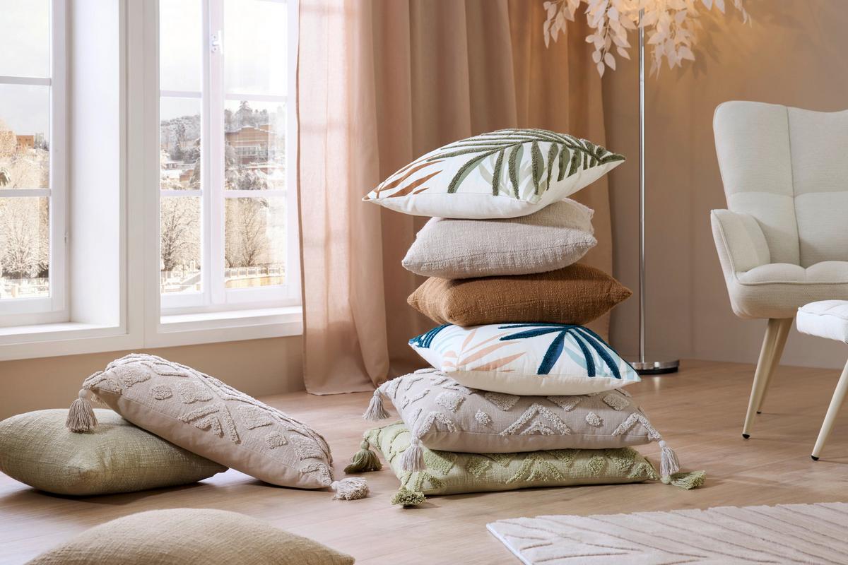 DEKORAČNÝ VANKÚŠ BOHO - trstinovozelená, Lifestyle, textil (40/60cm) - Mömax