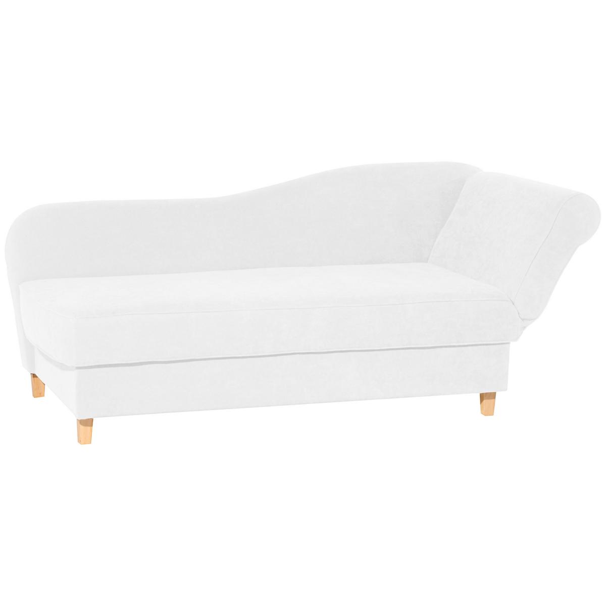 Recamiere Selma Creme Rechts mit Bettkasten+schlaffunktion - Buchefarben/Creme, Design, Textil (190/88/82cm) - Max Winzer