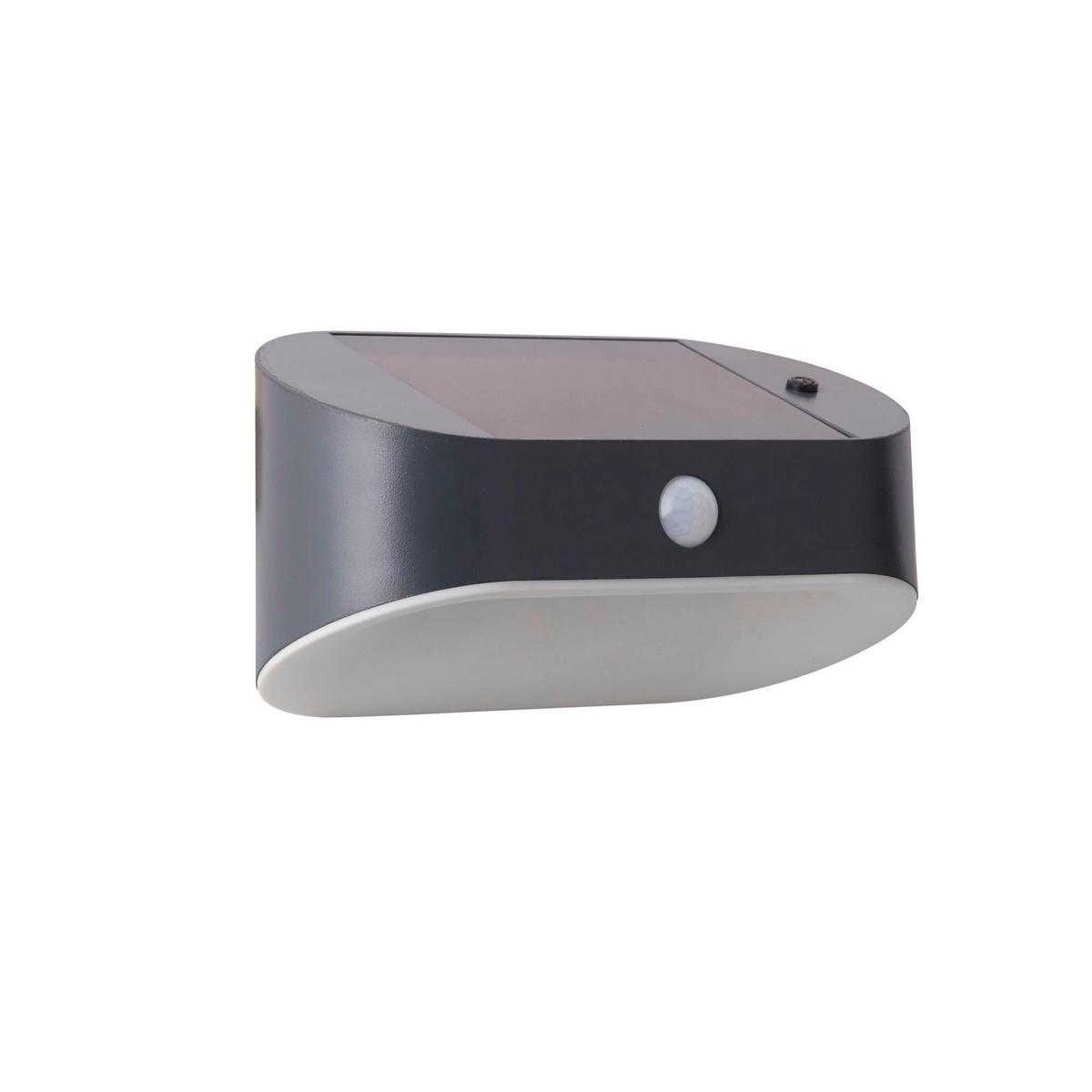 Solarleuchte 67421bk-Pir Solar - Grau, KONVENTIONELL, Kunststoff (17/9,5/9,5cm)