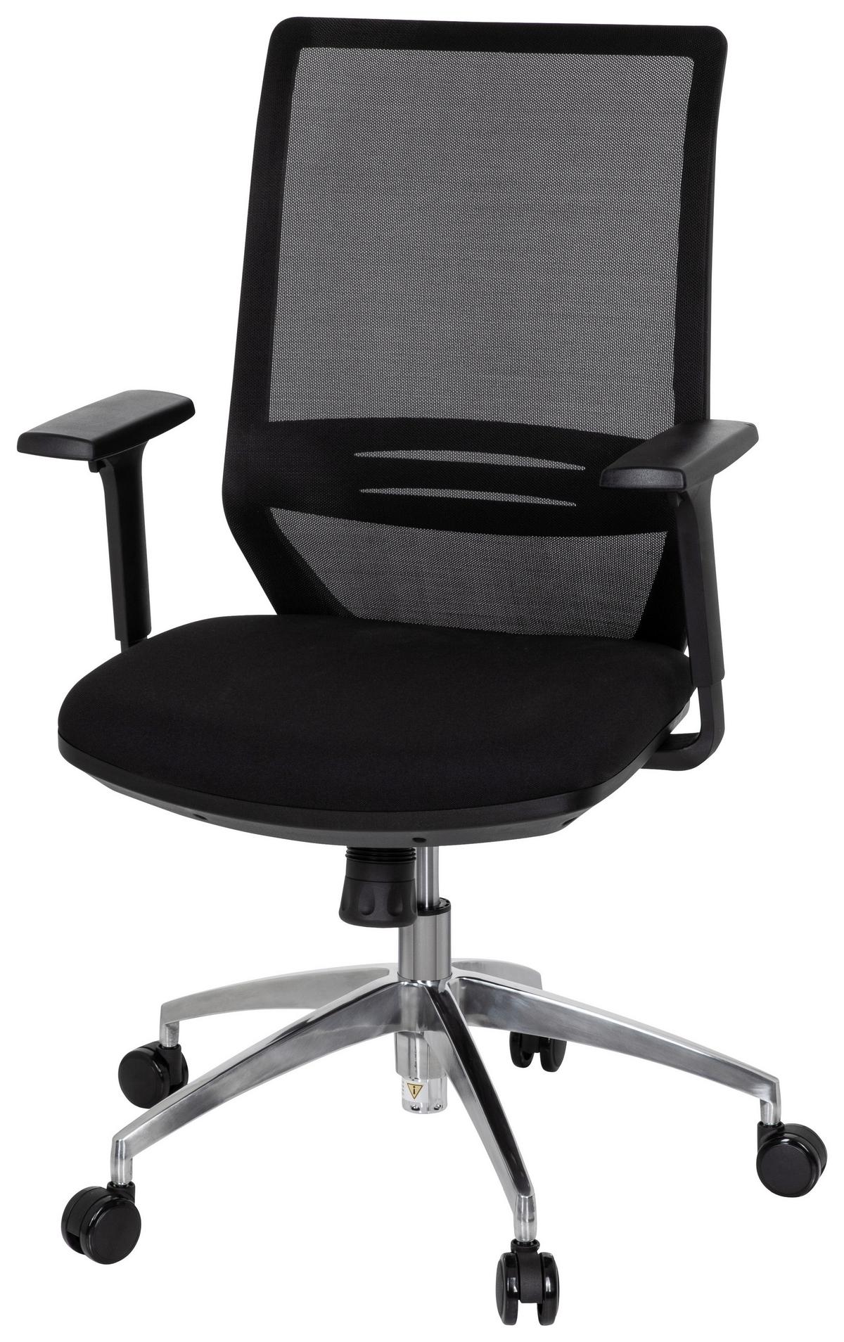 Drehstuhl Profondo Schwarz - Schwarz, MODERN, Kunststoff/Textil (60/110/61cm) - MID.YOU
