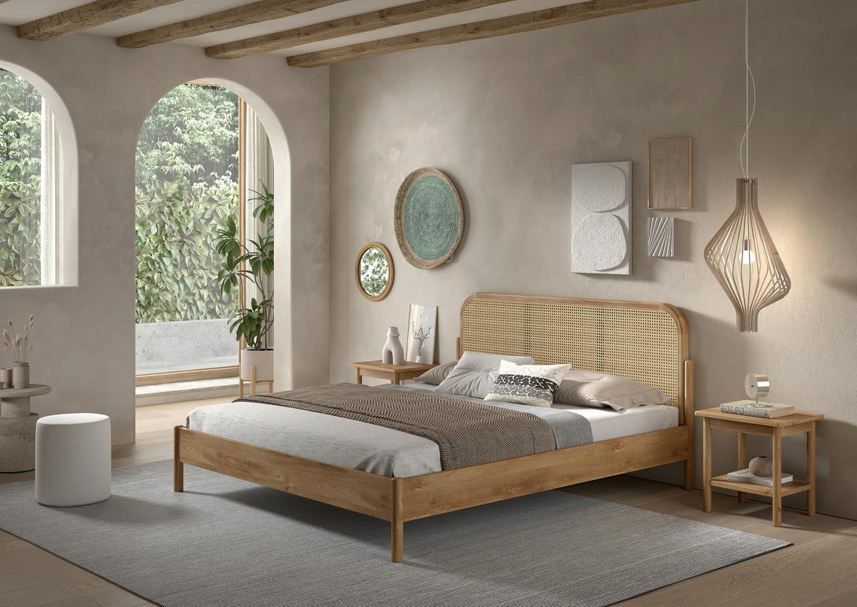 Bett Olive Eichefarben 180x200cm - Eichefarben, MODERN, Holz/Holzwerkstoff (180/200cm) - Vipack